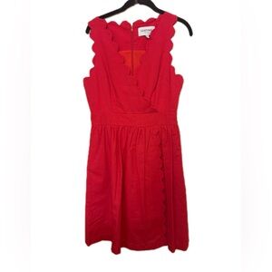 Elizabeth McKay Red Scalloped Harbor Island Dress